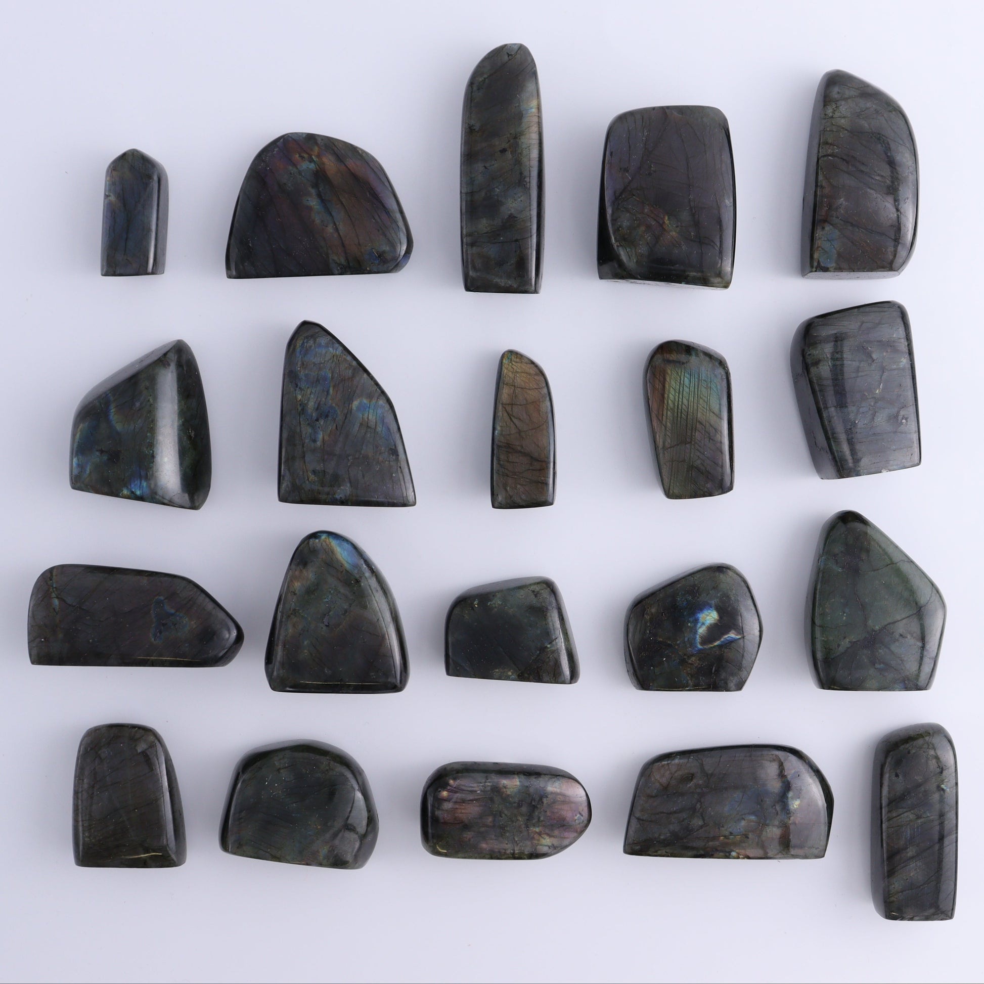 Labradorite Freeform Set of 20 - Expert Wholesale and Supplier of Wholesale Crystals & Bulk Gemstones, ["Freeforms","Labradorite","Madagascar"]