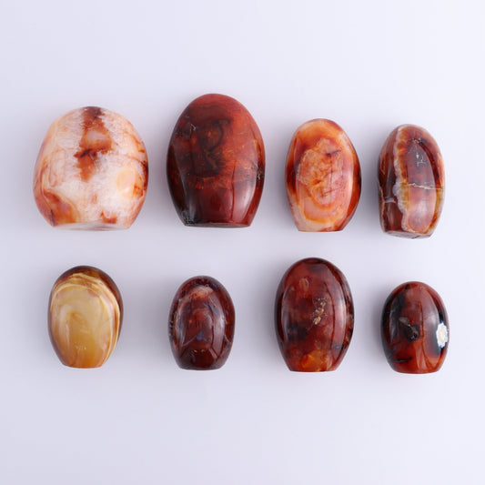 Carnelian Freeforms Set of 8