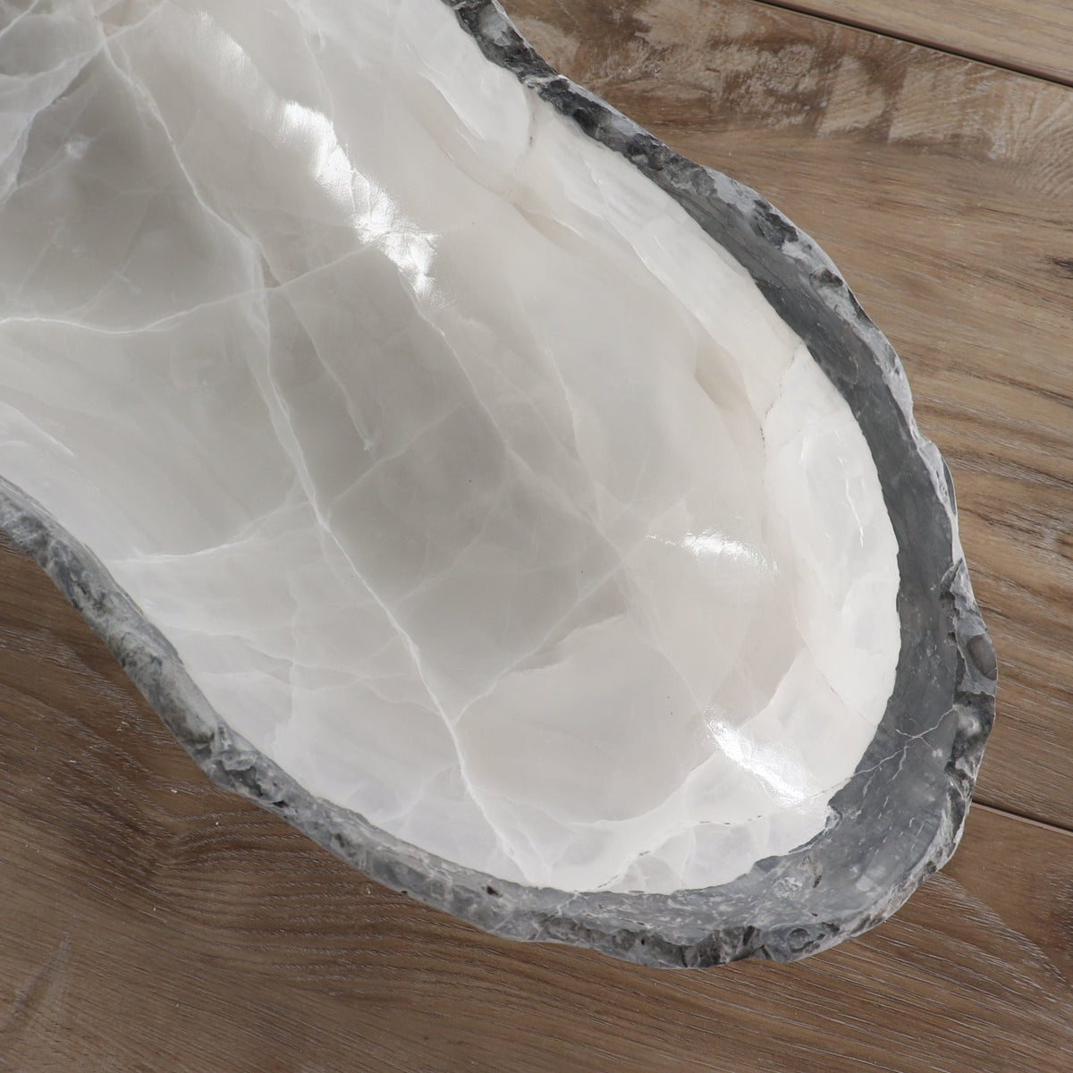 Mexican Onyx/Calcite Canoe Bowl 24"