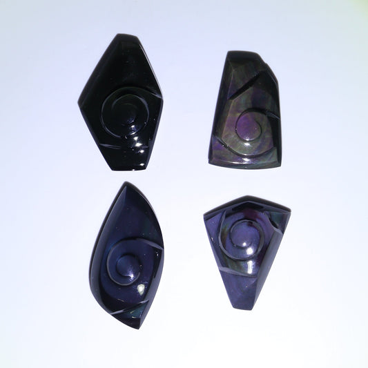 Rainbow Obsidian Cabs Set of 4