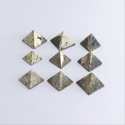 Pyrite Pyramids Set of 9 - Expert Wholesale and Supplier of Wholesale Crystals & Bulk Gemstones, ["Pyramids","Pyrite"]