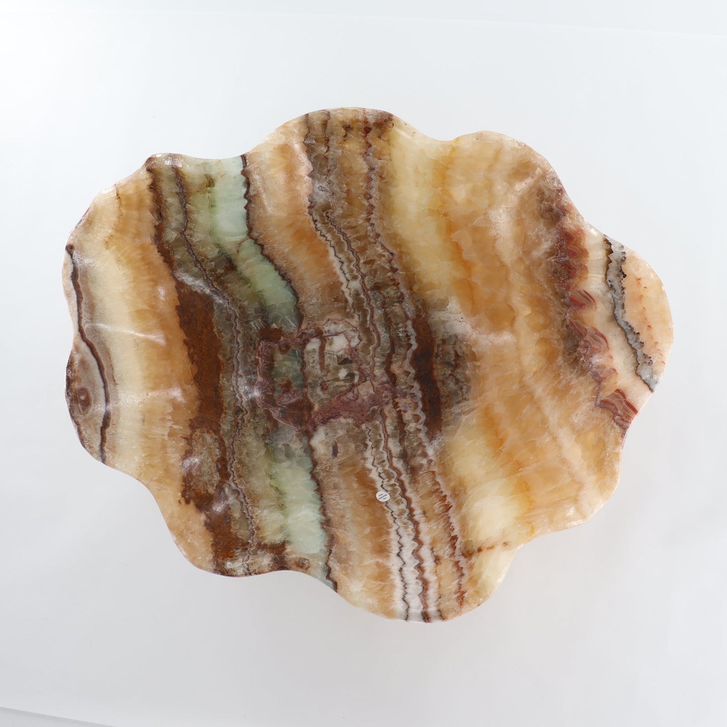 Mexican Onyx/Calcite Bowl (L) 21" x (W) 16" x (H) 8"