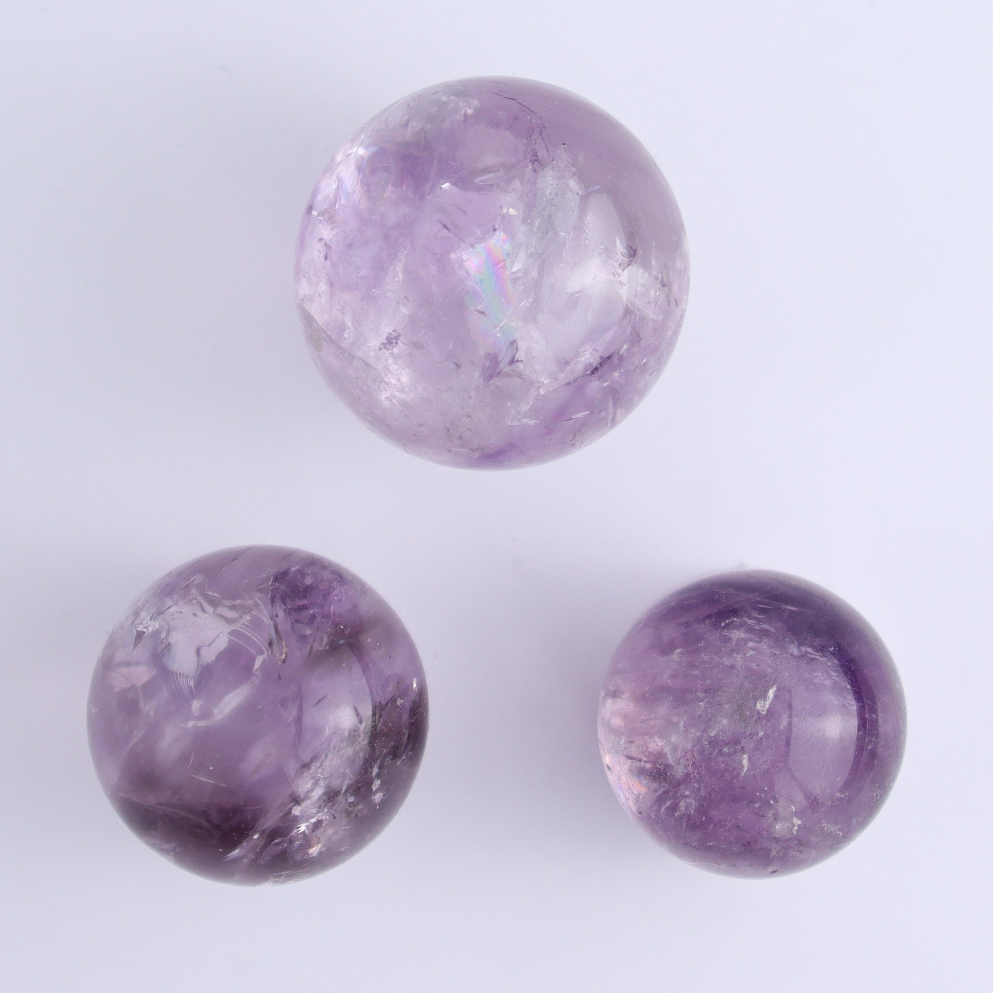 Amethyst Spheres Set of 9 - Expert Wholesale and Supplier of Wholesale Crystals & Bulk Gemstones, ["Amethyst","Brazil","Spheres"]