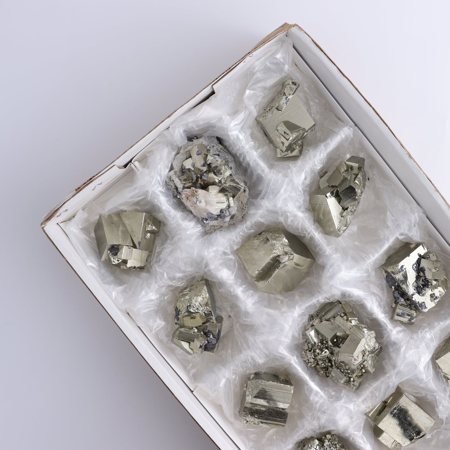 Pyrite Flat of 12 - Expert Wholesale and Supplier of Wholesale Crystals & Bulk Gemstones, ["flat","Flats","Pyrite"]