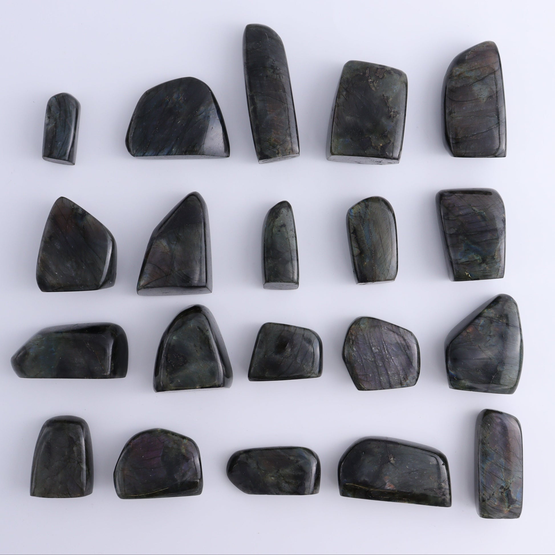 Labradorite Freeform Set of 20 - Expert Wholesale and Supplier of Wholesale Crystals & Bulk Gemstones, ["Freeforms","Labradorite","Madagascar"]