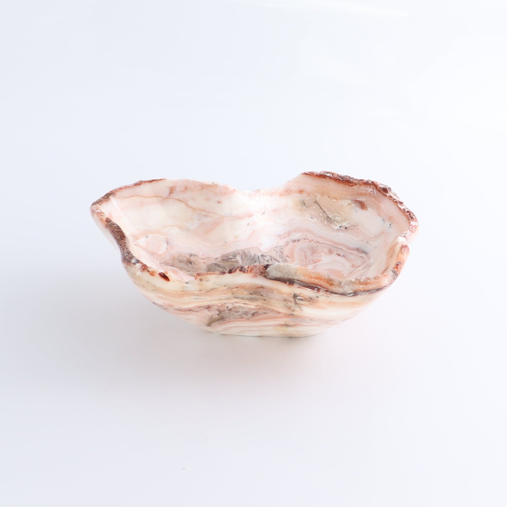 One Small Bowl Mexican Onyx/Calcite Red & White - Expert Wholesale and Supplier of Wholesale Crystals & Bulk Gemstones, ["bowl","Calcite","Catalog Onyx","Decorative Dish","Mexico","onyx"]