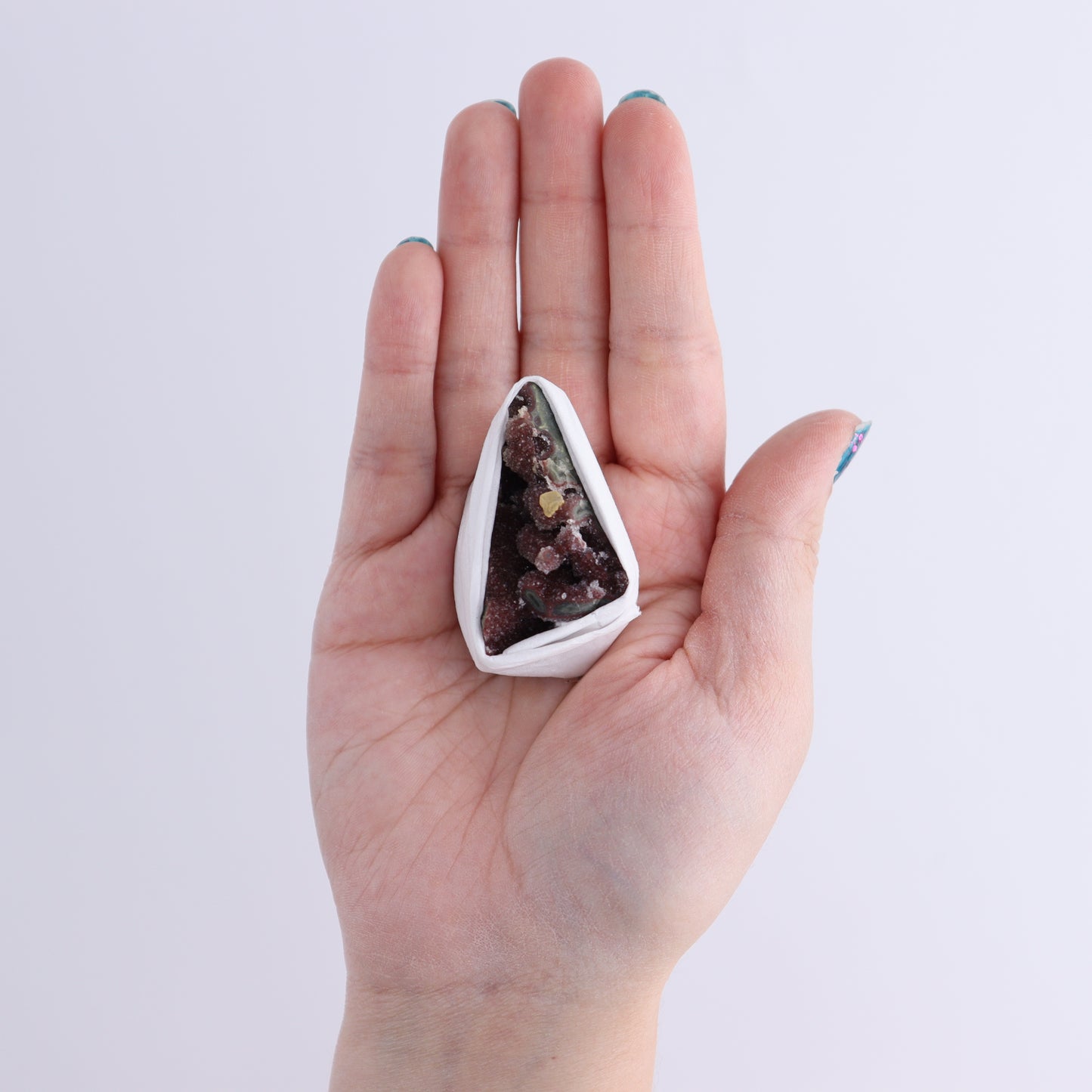 Uruguay Amethyst Clusters with Formations Flat of 13 - Expert Wholesale and Supplier of Wholesale Crystals & Bulk Gemstones, ["Amethyst","Calcite","Clusters","Formations","Uruguay"]