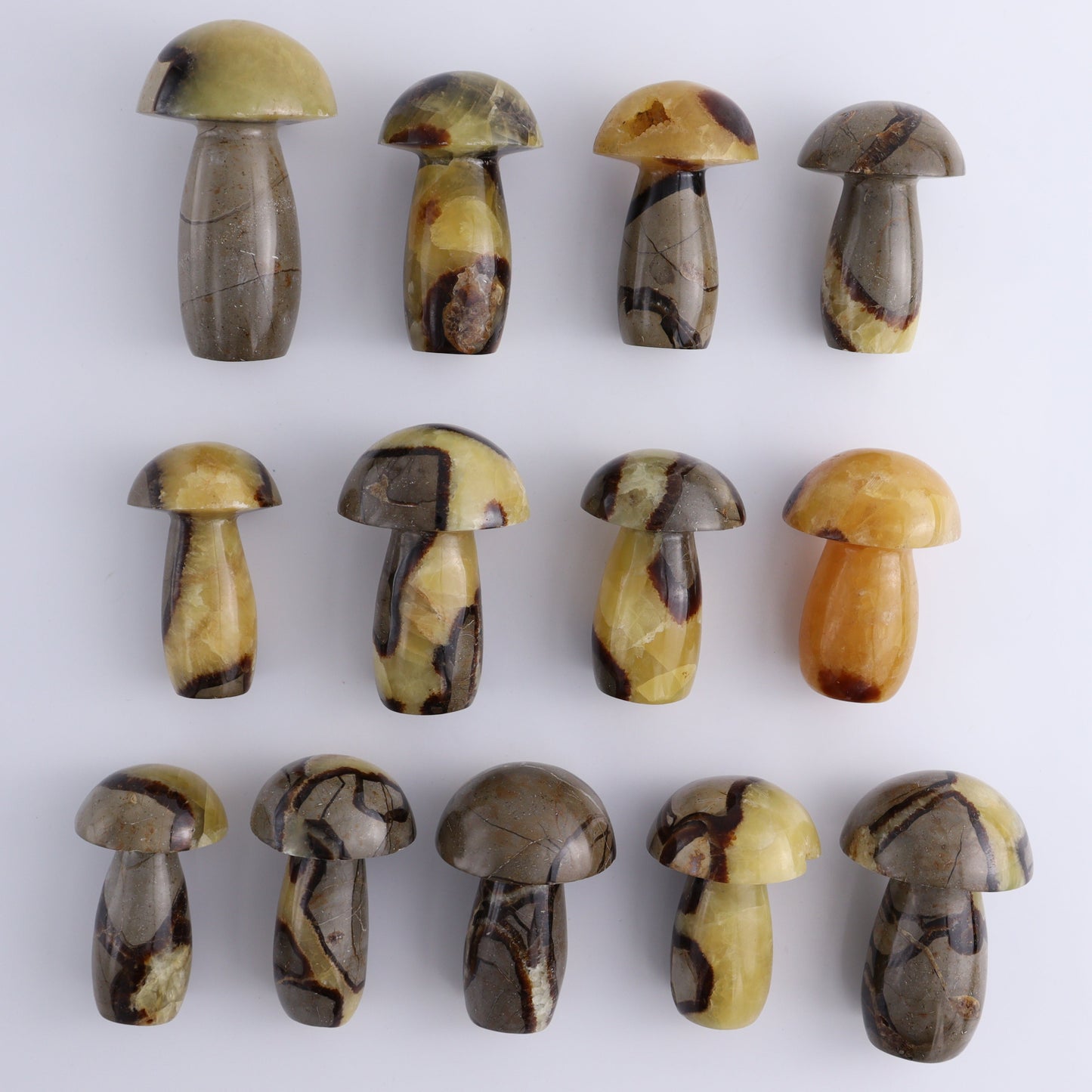 Septarian Mushrooms Set of 13 - Expert Wholesale and Supplier of Wholesale Crystals & Bulk Gemstones, ["Mushrooms","Septarian"]