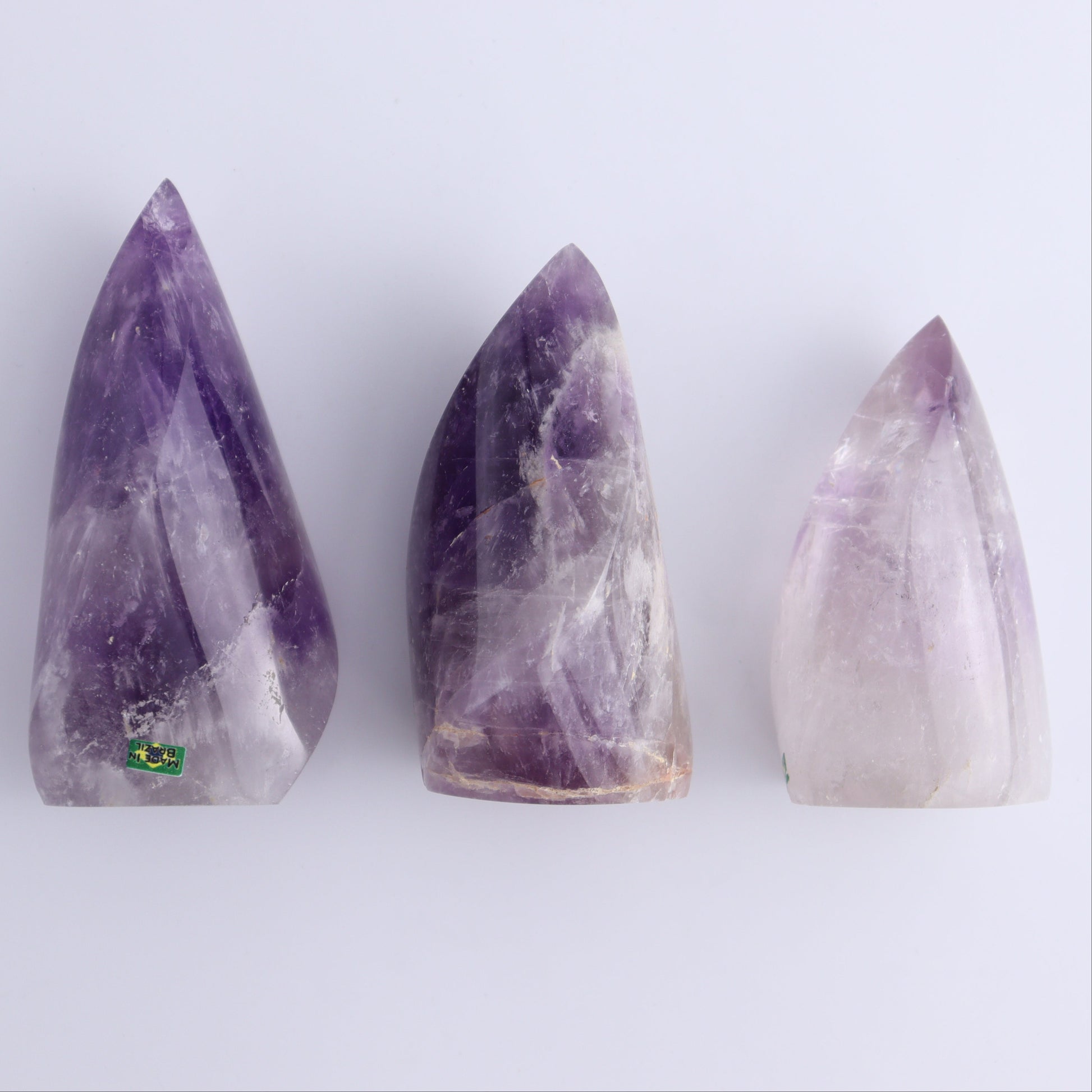Amethyst Flames Set of 5 - Expert Wholesale and Supplier of Wholesale Crystals & Bulk Gemstones, ["Amethyst","Brazil","flames"]