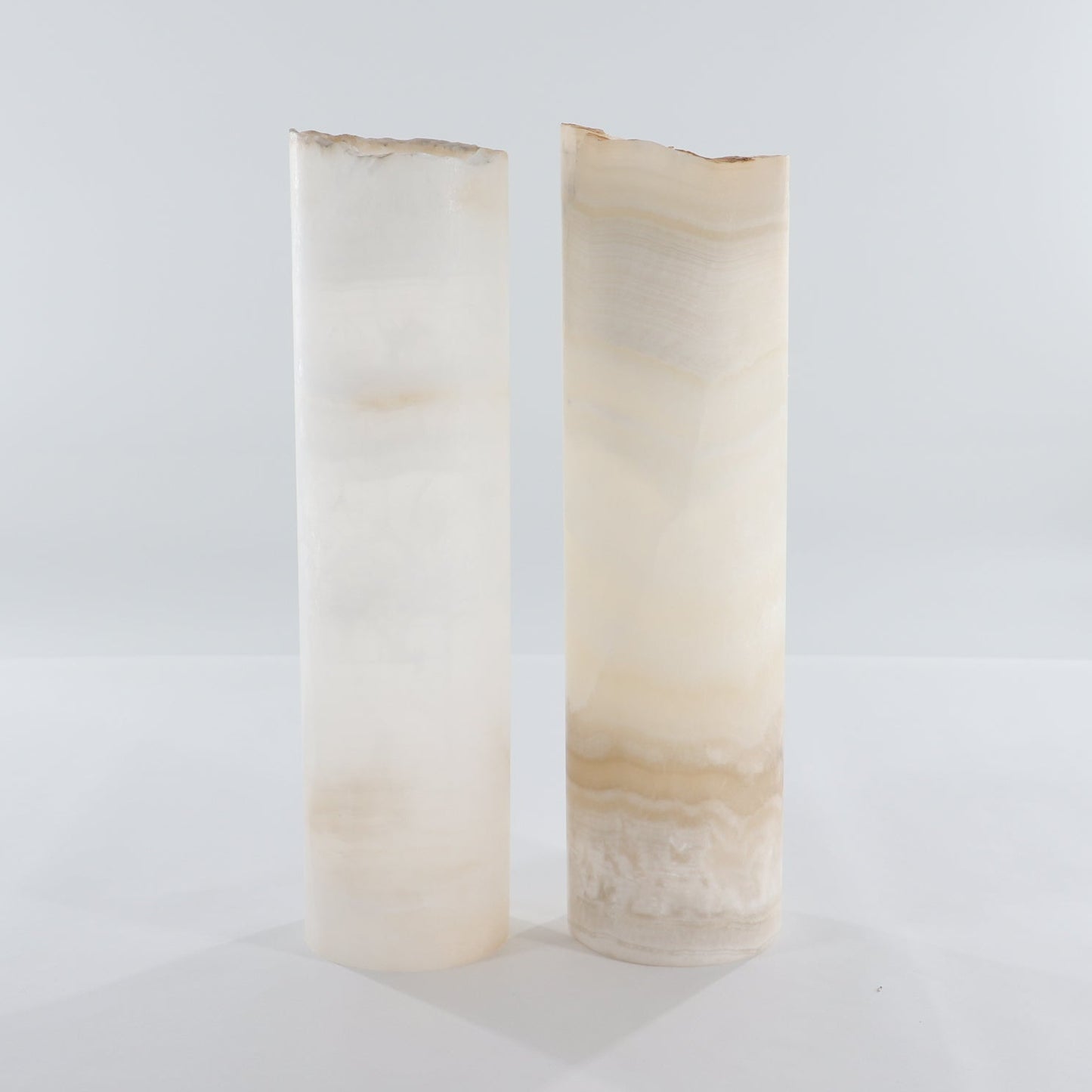 One 12" White Rough Top Onyx Lamp Blind