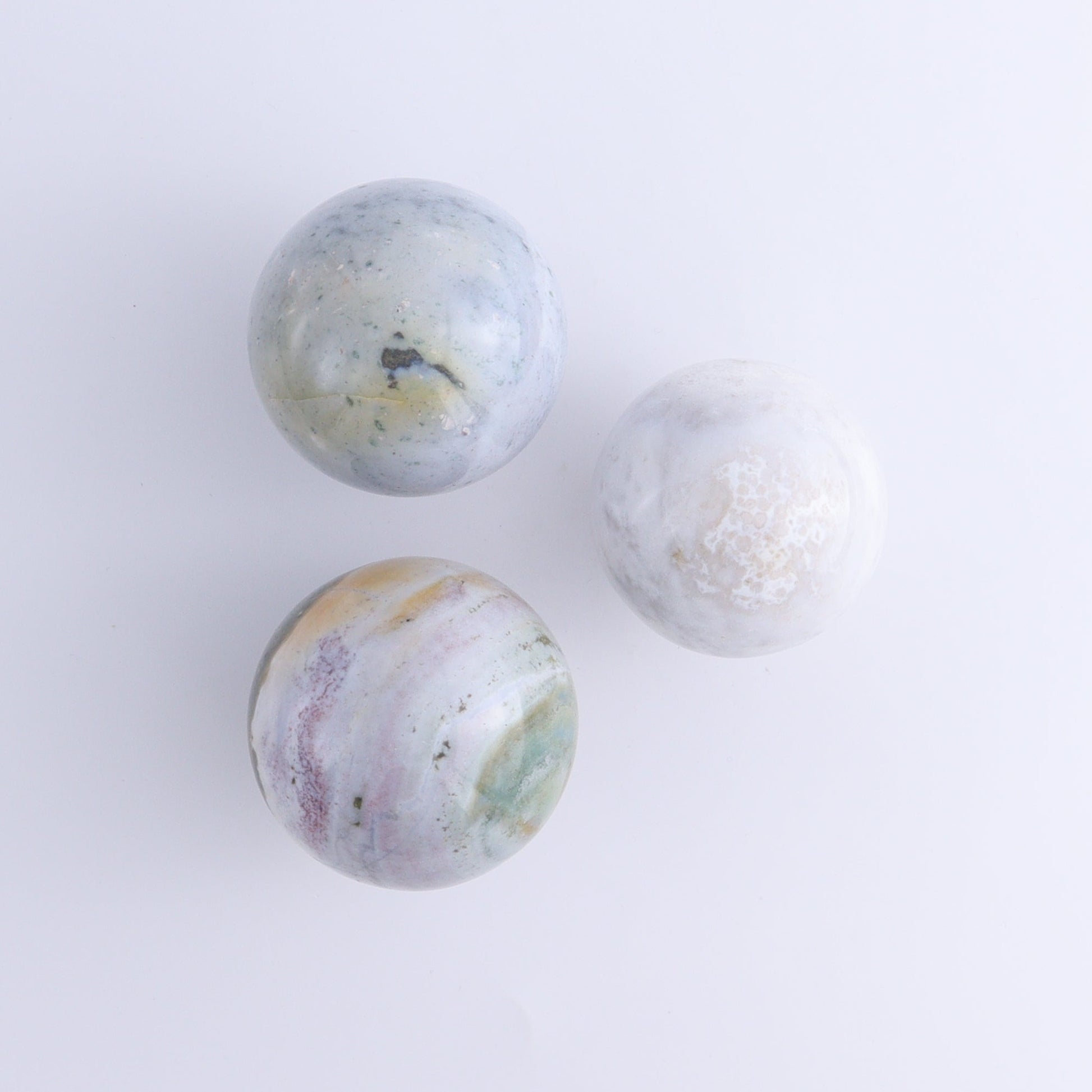 Ocean Jasper Spheres Set of 12 - Expert Wholesale and Supplier of Wholesale Crystals & Bulk Gemstones, ["jasper","Madagascar","Ocean Jasper","Spheres"]