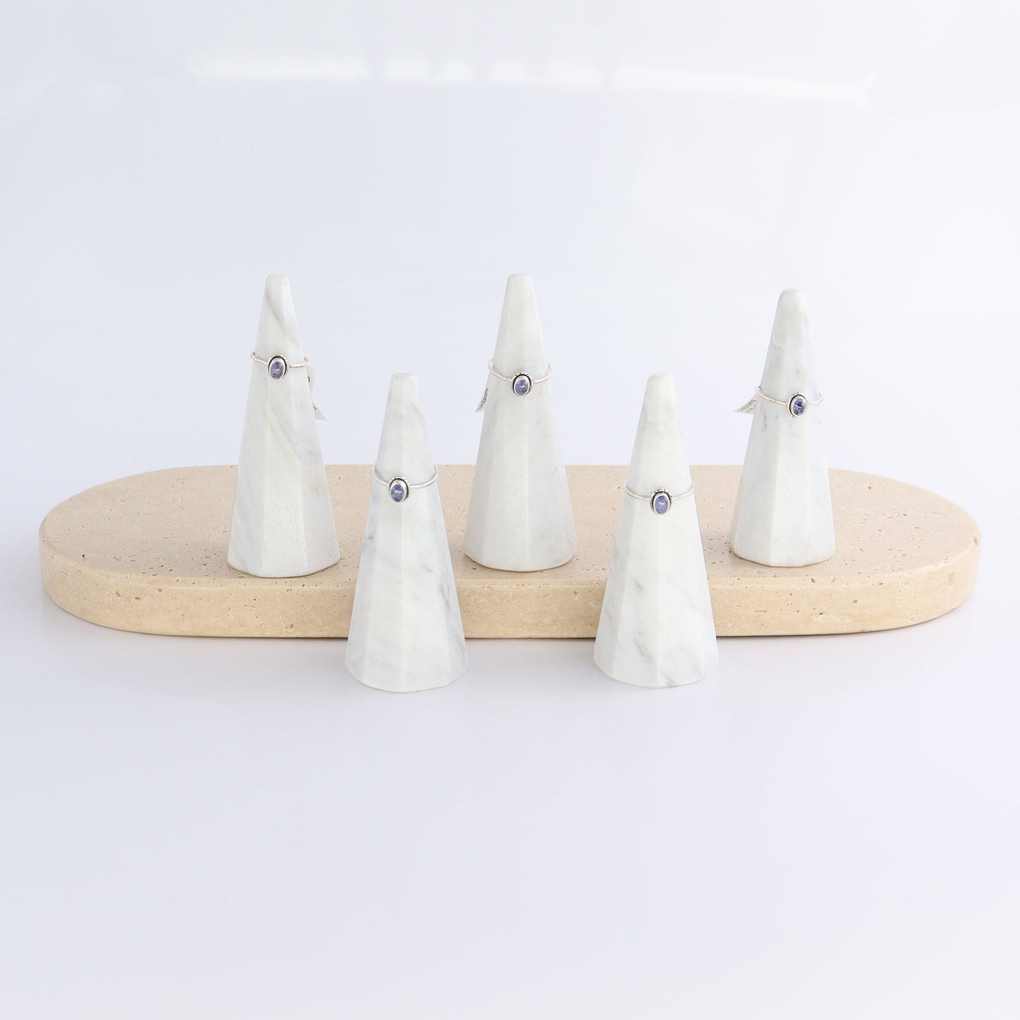 Tanzinite Rings Set of 5 (Ring Holders Not Included) - Expert Wholesale and Supplier of Wholesale Crystals & Bulk Gemstones, ["Ring","rings","sterling silver","Tanzinite"]