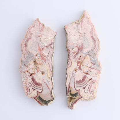 Rhodochrosite Slices Set of 2 - Expert Wholesale and Supplier of Wholesale Crystals & Bulk Gemstones, ["Argentina","Rhodochrosite","Slices and Slabs"]