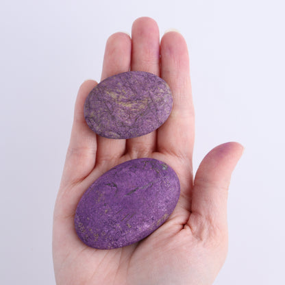 Purpurite Velvet Palm Stones Set of 9