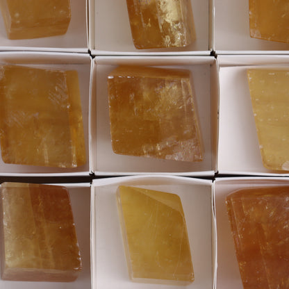 Honey Calcite Freeforms Flat of 12 - Expert Wholesale and Supplier of Wholesale Crystals & Bulk Gemstones, ["Calcite","China","Flats","Freeforms","Honey Calcite"]