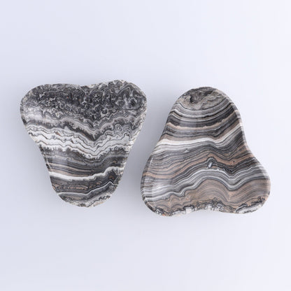 One Mexican Onyx/Calcite Black Zebra Triangular Bowl - Expert Wholesale and Supplier of Wholesale Crystals & Bulk Gemstones, ["bowl","Bowls","Calcite","Catalog Onyx","Decorative Dish","Mexico","onyx"]