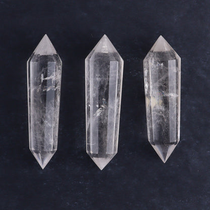 Quartz Faceted Double Points Set of 12 - Expert Wholesale and Supplier of Wholesale Crystals & Bulk Gemstones, ["Brazil","Clear Quartz","close_50","Mixed Carvings","Quartz"]