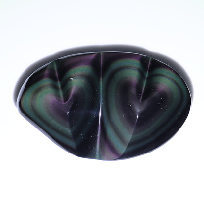Rainbow Obsidian Heart Pairs Set of 8 - Expert Wholesale and Supplier of Wholesale Crystals & Bulk Gemstones, ["Hearts","Mexico","Rainbow Obsidian"]