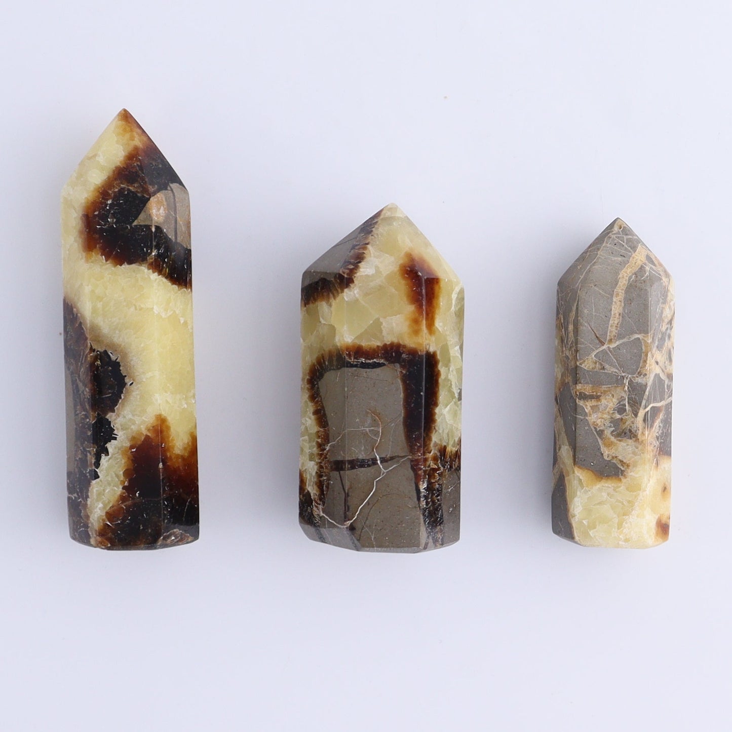 Septarian Towers Set of 9 - Expert Wholesale and Supplier of Wholesale Crystals & Bulk Gemstones, ["Madagascar","Septarian","Towers"]