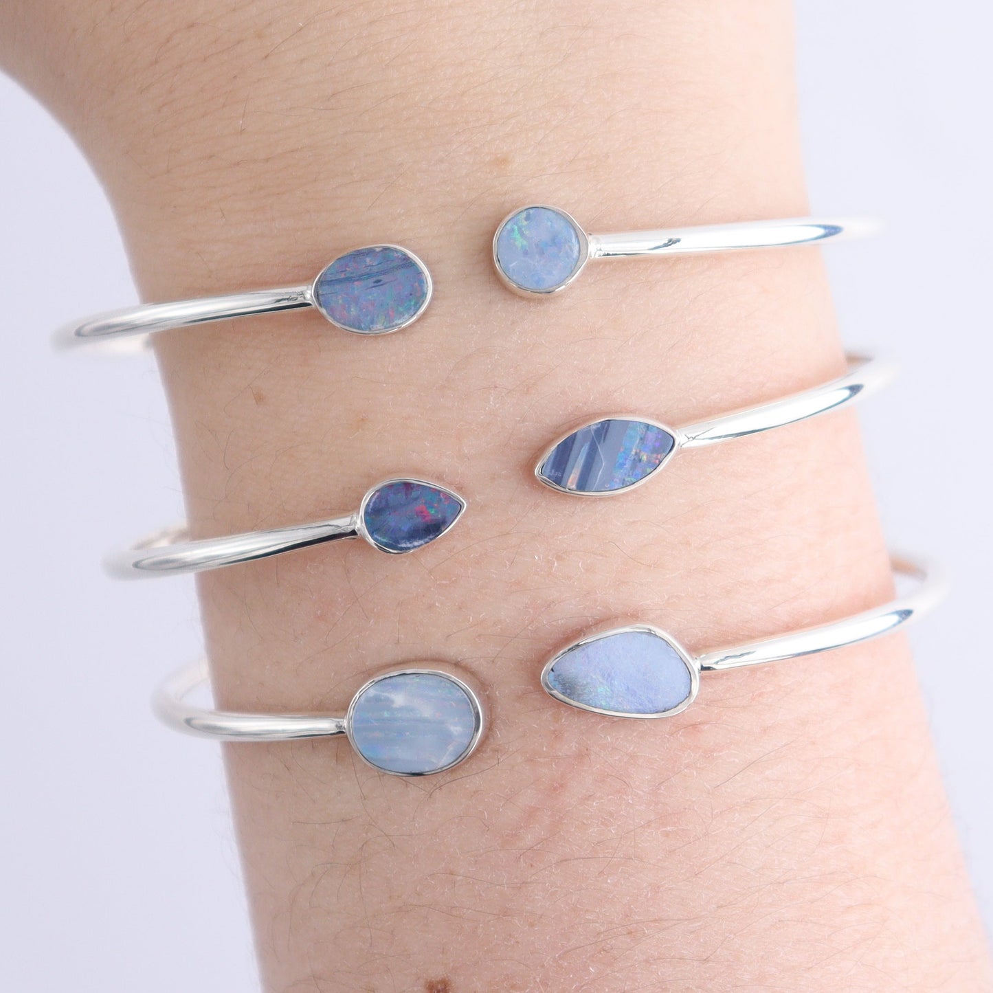 One Australian Opal Sterling Silver Bracelet - Expert Wholesale and Supplier of Wholesale Crystals & Bulk Gemstones, ["Australian Opal","Bracelet","bracelets","Opal"]