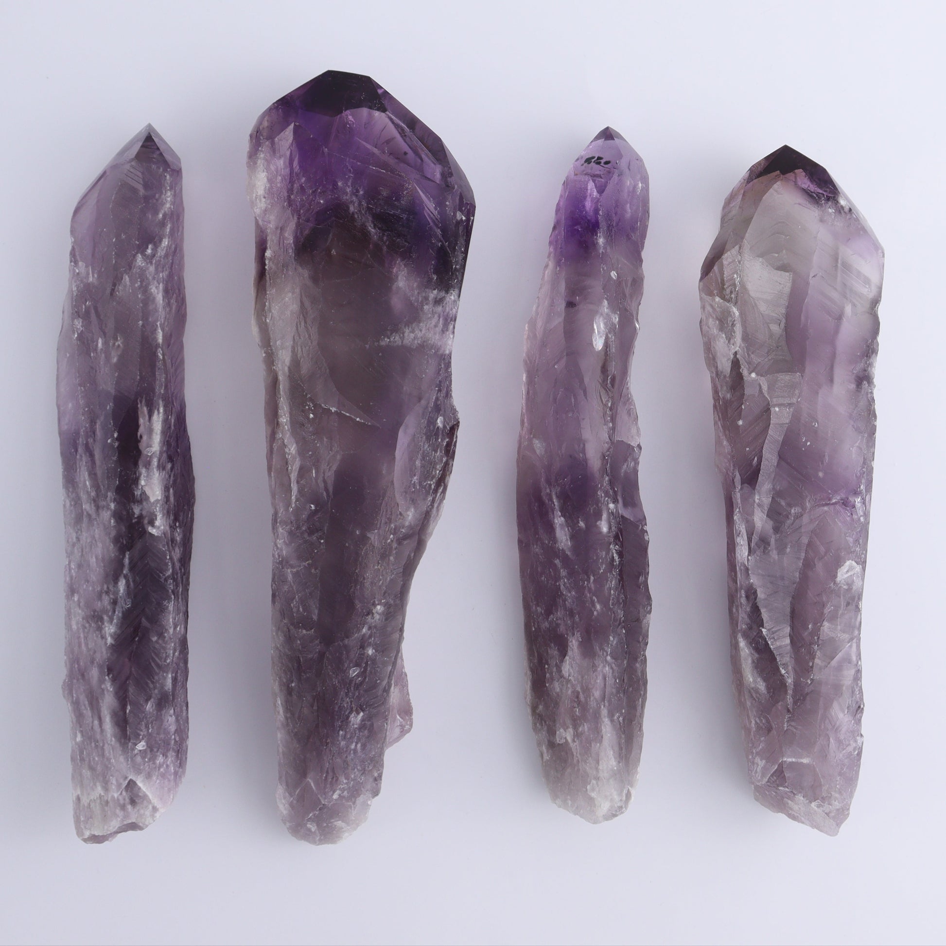 Amethyst Polished Tips Set of 4 - Expert Wholesale and Supplier of Wholesale Crystals & Bulk Gemstones, ["Amethyst","Polished Tip"]