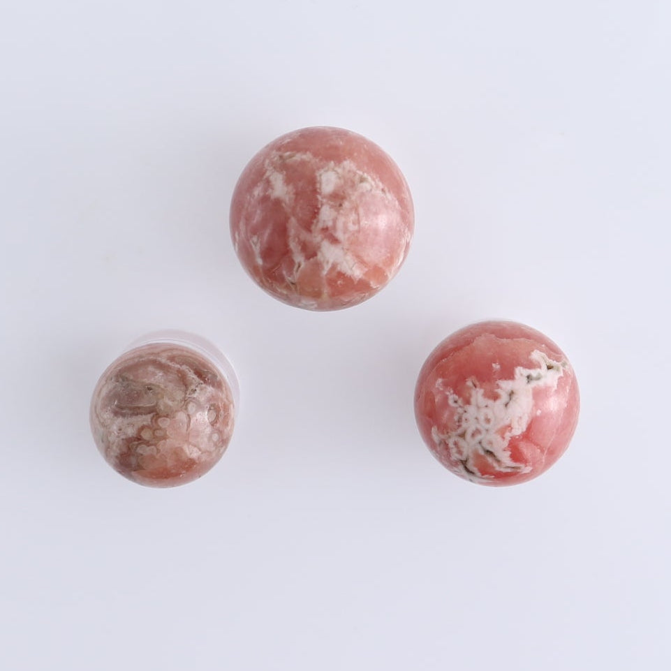 Rhodochrosite Spheres Set of 12