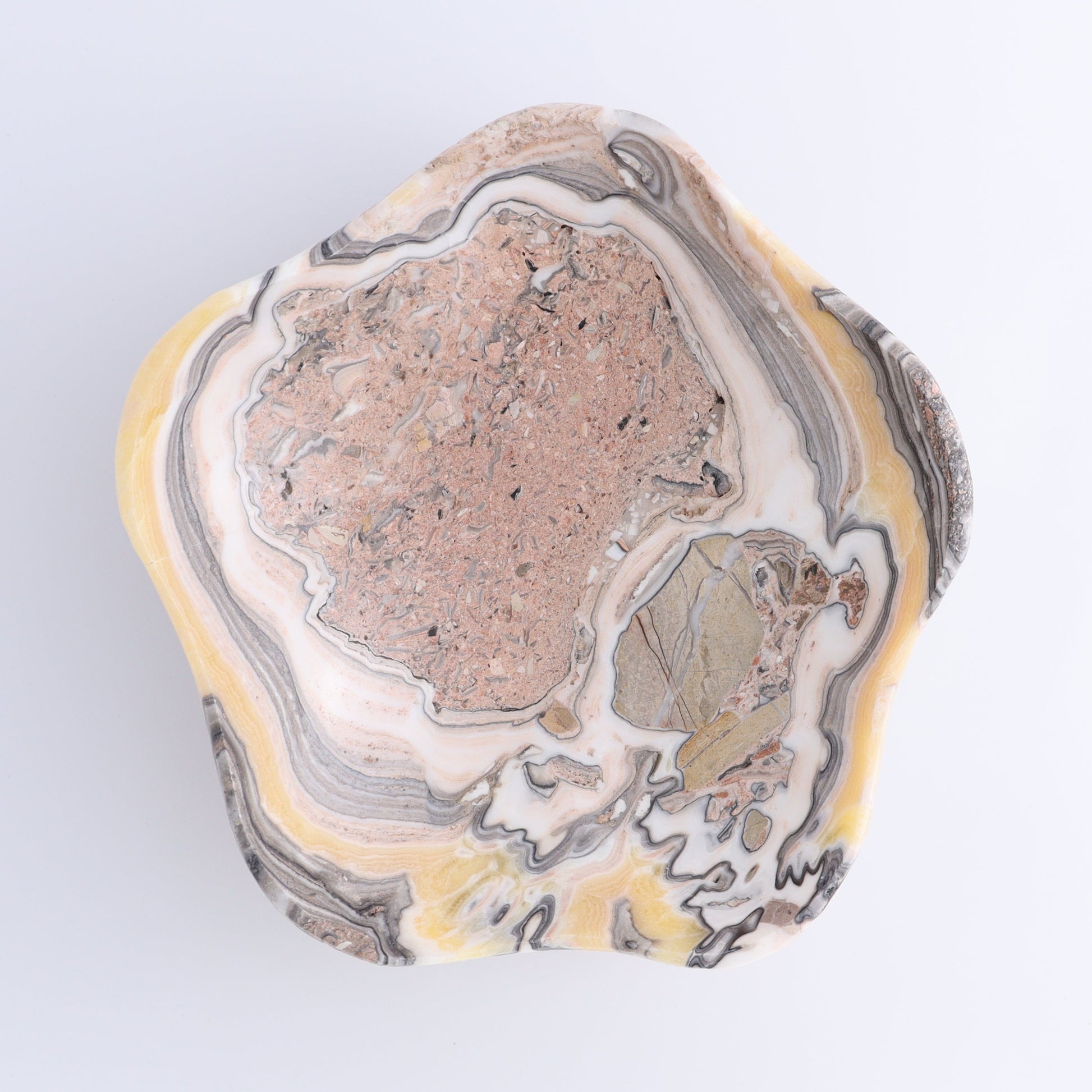 One Bowl Mexican Onyx/Calcite Black & Pink Zebra - Expert Wholesale and Supplier of Wholesale Crystals & Bulk Gemstones, ["bowl","Calcite","Catalog Onyx","Decorative Dish","Mexico","onyx"]