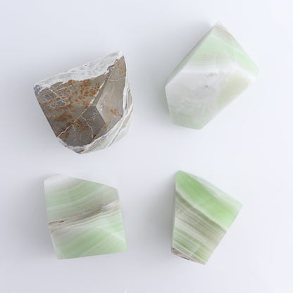 Green Calcite Freeforms Set 4