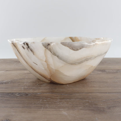 Mexican Onyx/Calcite Bowl 12"