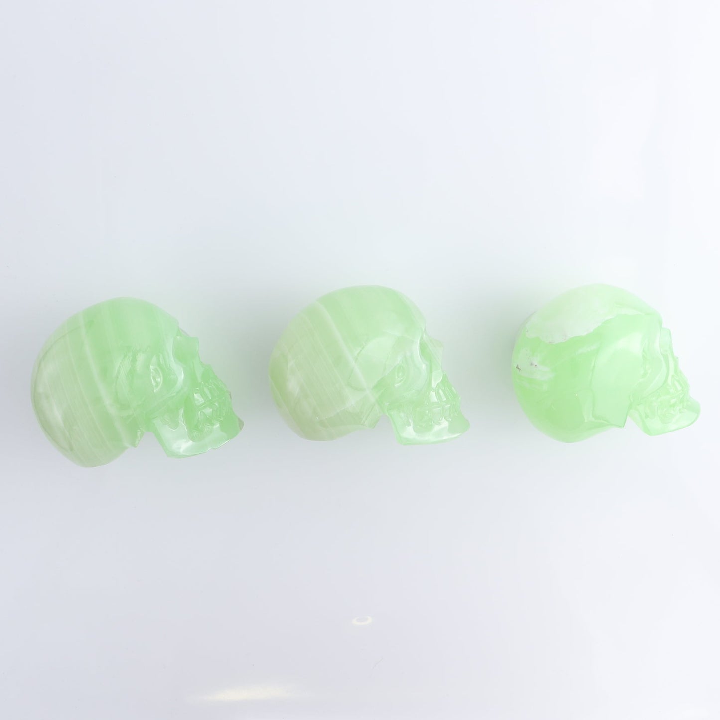 One Large Mexican Green Onyx/Calcite Skull