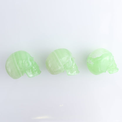 One Large Mexican Green Onyx/Calcite Skull