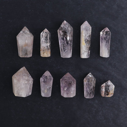 Powellite Amethyst UV Reactive Towers Set of 10