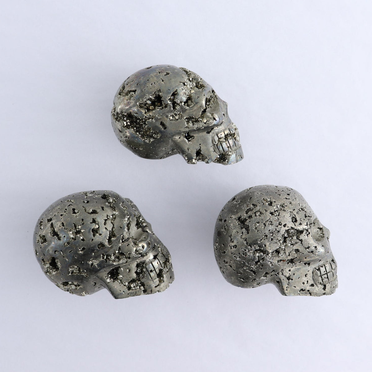 Pyrite Skulls Set of 3