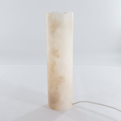 One 12" White & Honey Rough Top Onyx Lamp Blind