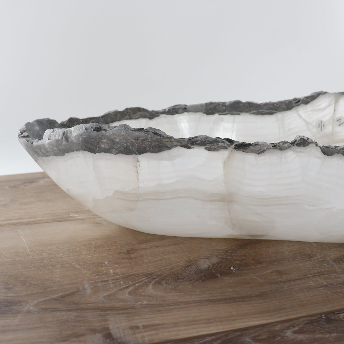 Mexican Onyx/Calcite Canoe Bowl 24"