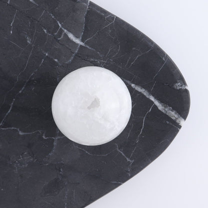 One Small White Quartz Sphere