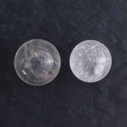 Clear Quartz Spheres Set of 8