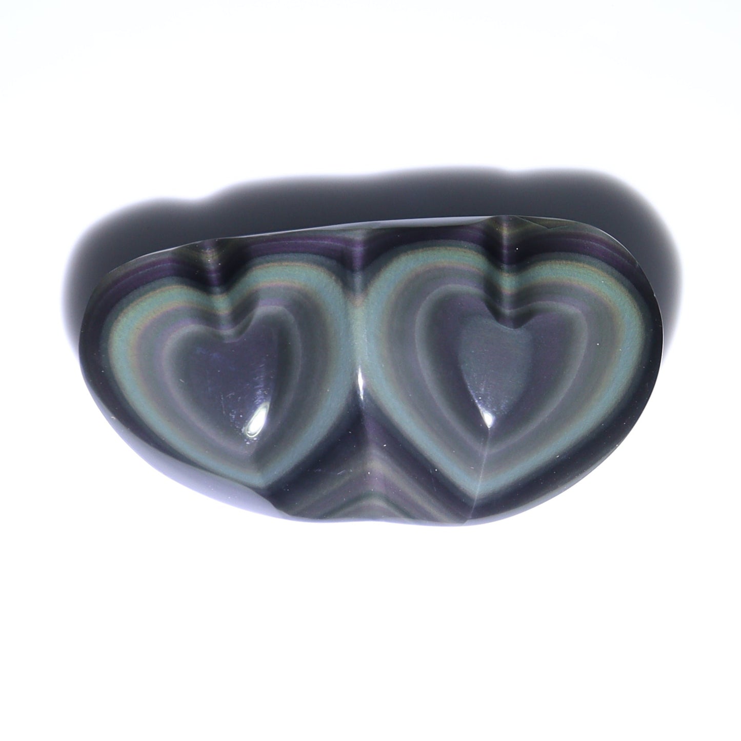 Rainbow Obsidian Heart Pairs Set of 8 - Expert Wholesale and Supplier of Wholesale Crystals & Bulk Gemstones, ["Hearts","Mexico","Rainbow Obsidian"]
