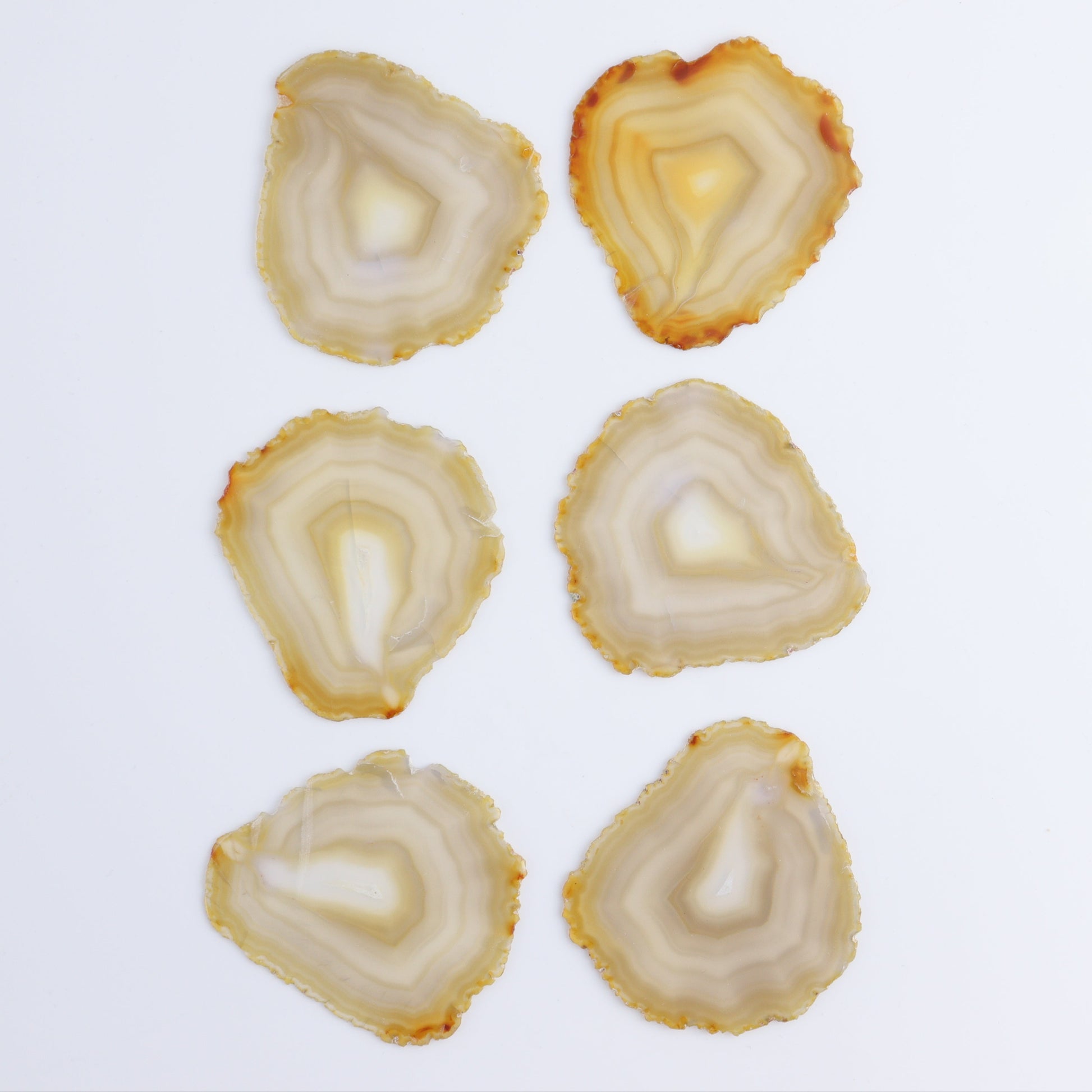 Iris Agate Slices Set of 6 - Expert Wholesale and Supplier of Wholesale Crystals & Bulk Gemstones, ["Agate","Iris Agate","Slices and Slabs"]