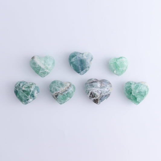 Fluorite Hearts Set of 7