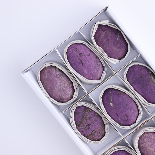 Purpurite Velvet Palm Stones Set of 9