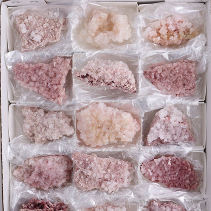 Pink Halite Set of 18 - Expert Wholesale and Supplier of Wholesale Crystals & Bulk Gemstones, ["Flats","Halite","Pink Halite","United States"]