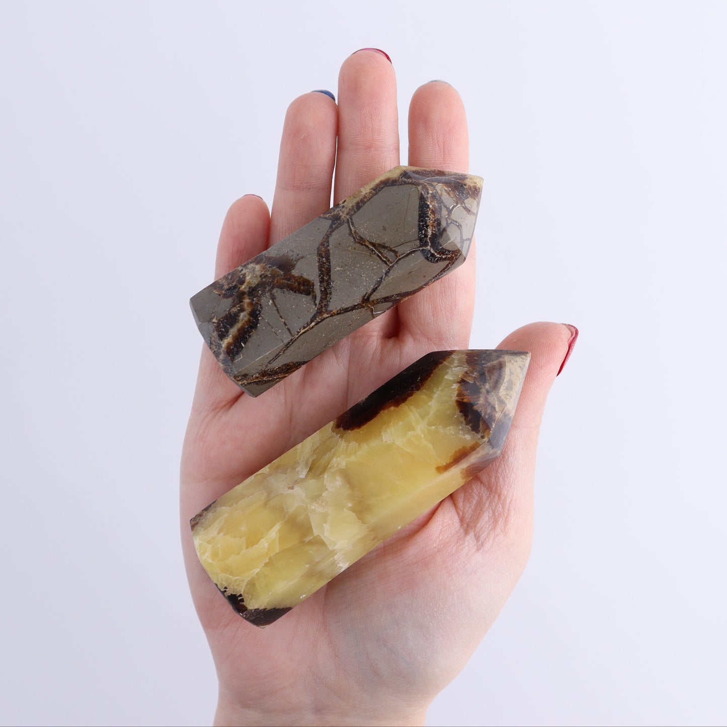 Septarian Towers Set of 9 - Expert Wholesale and Supplier of Wholesale Crystals & Bulk Gemstones, ["Madagascar","Septarian","Towers"]