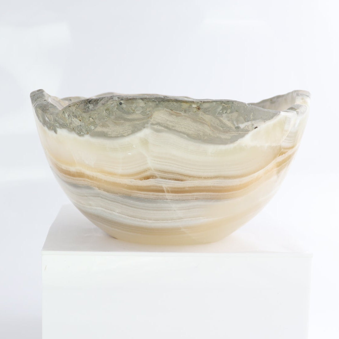 Mexican Onyx/Calcite Bowl 10"