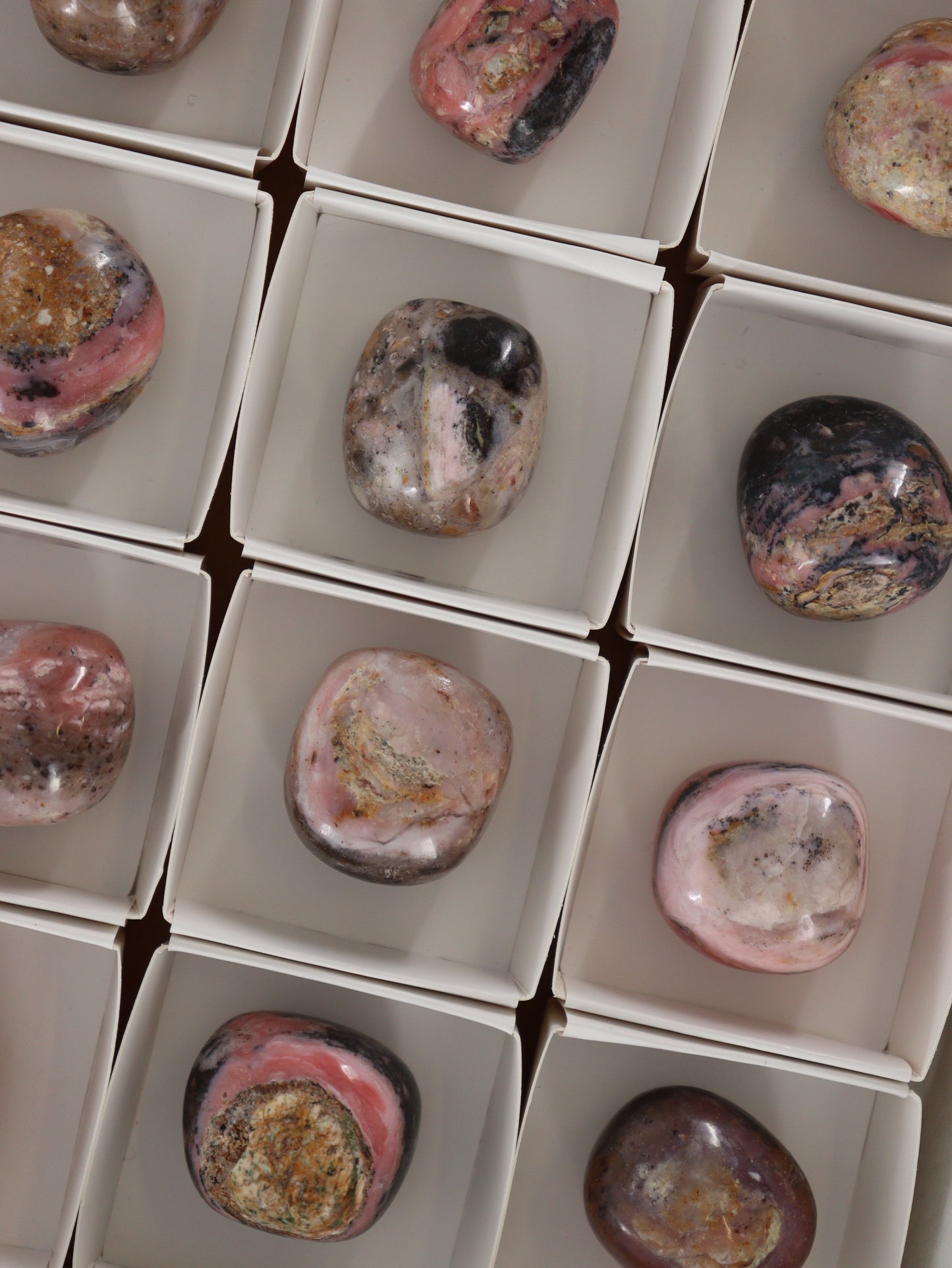 Pink Opal Tumbles Set of 24 - Expert Wholesale and Supplier of Wholesale Crystals & Bulk Gemstones, []