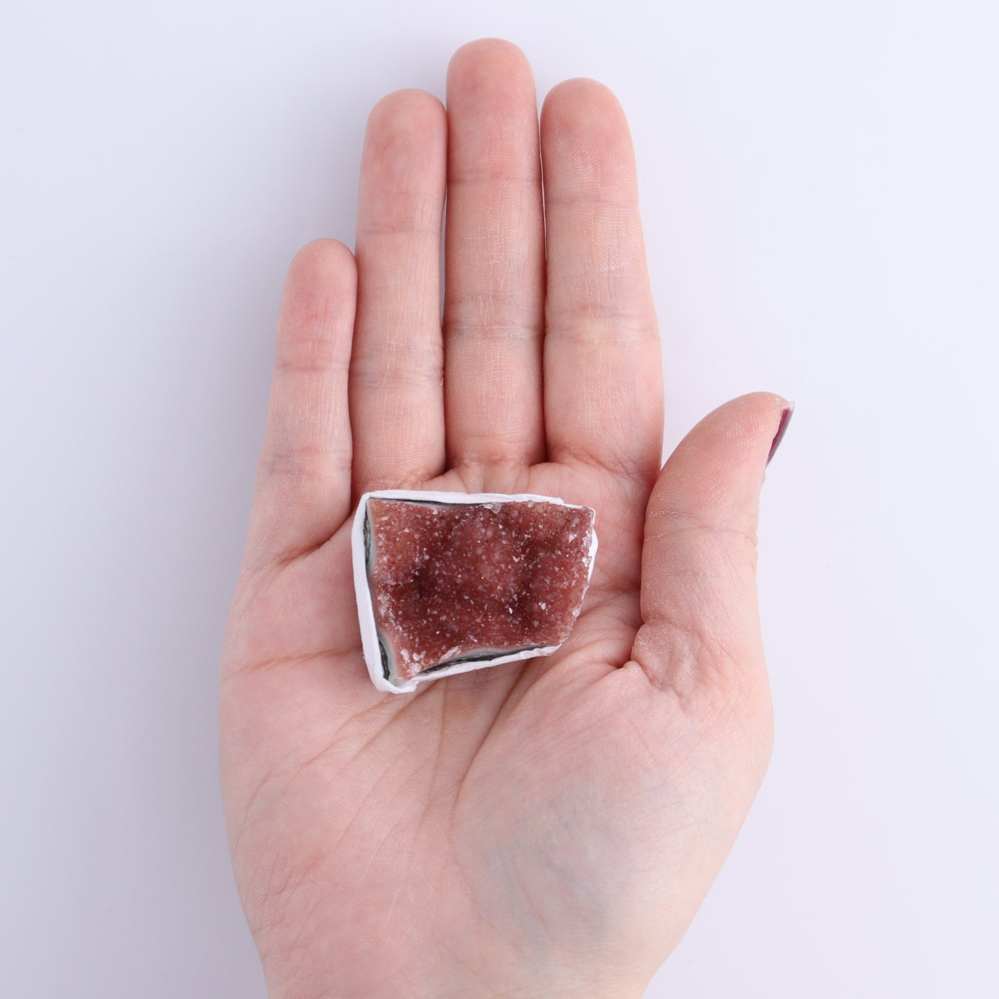 Uruguay Rainbow Amethyst Clusters Flat of 12