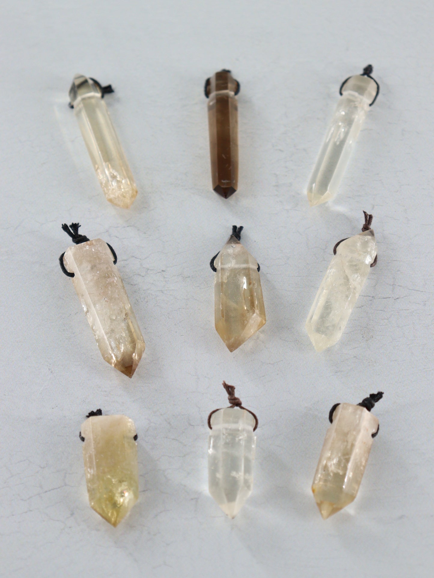 Citrine Pendants Set of 9 - Expert Vendor of Wholesale Crystals