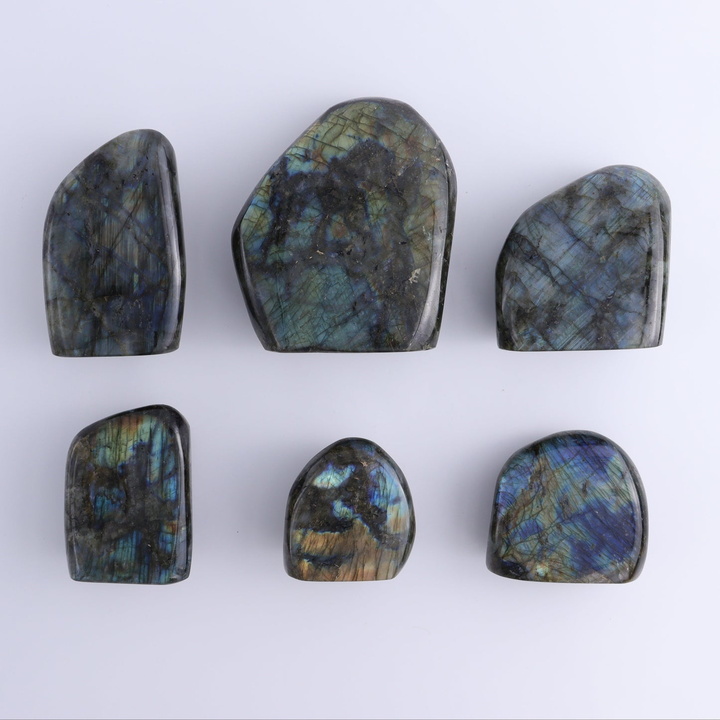 Labradorite Freeform Set of 6 - Expert Wholesale and Supplier of Wholesale Crystals & Bulk Gemstones, ["Freeforms","Labradorite","Madagascar"]