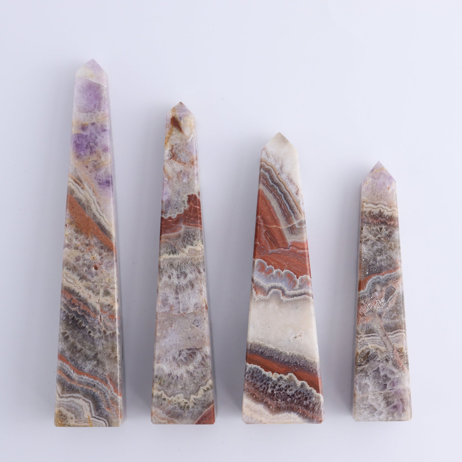 Enchanted Quartz Towers Set of 4 - Expert Wholesale and Supplier of Wholesale Crystals & Bulk Gemstones, ["Brazil","Enchanted Quartz","Quartz","Towers"]