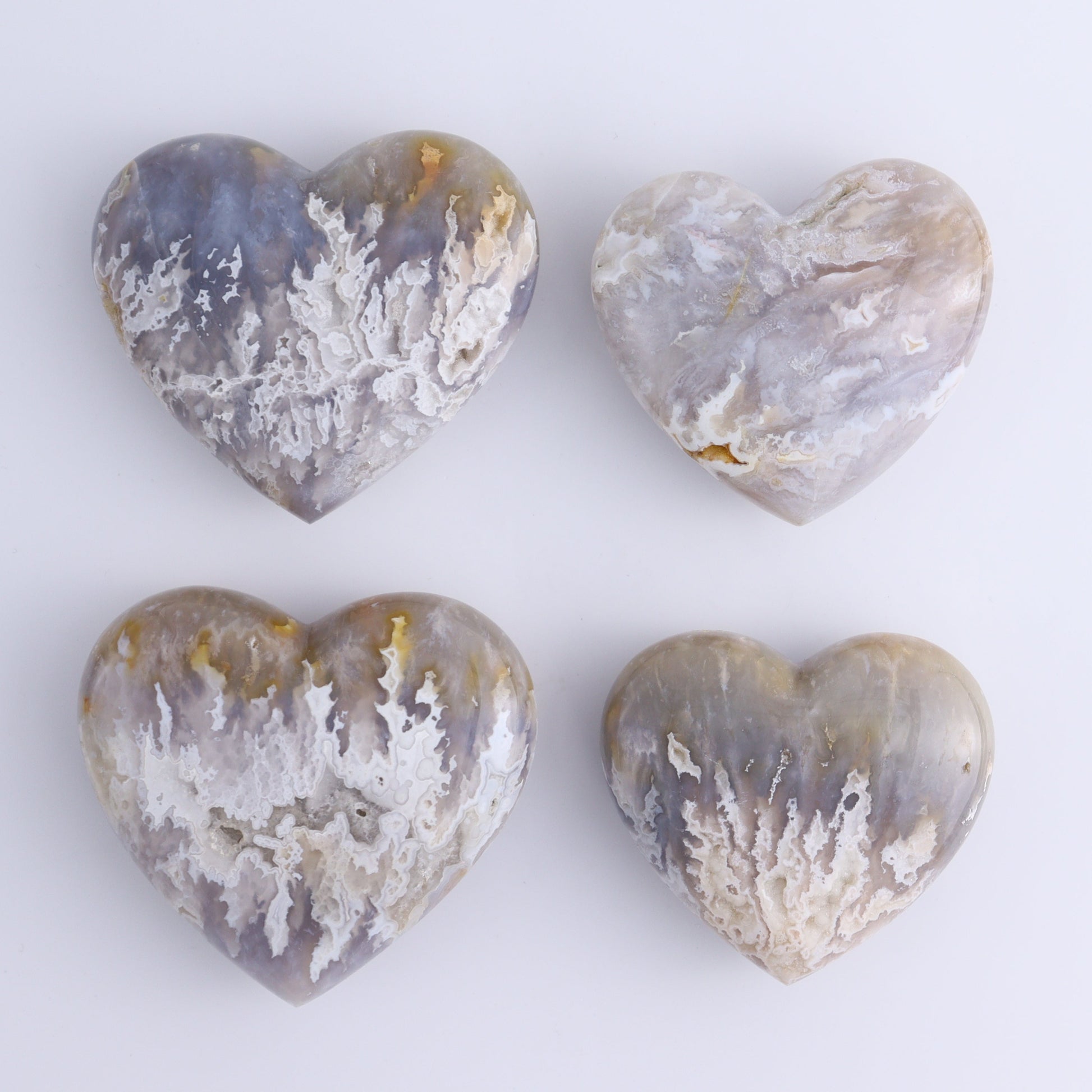 Agate Hearts Set of 12 - Expert Wholesale and Supplier of Wholesale Crystals & Bulk Gemstones, ["Agate","Hearts"]